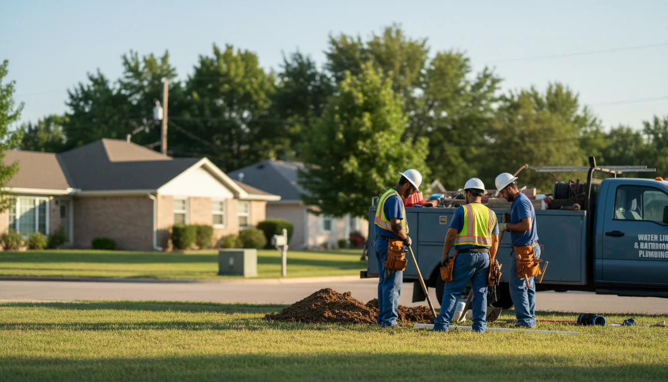 Residential water line and bathroom plumbing service in Olean, NY